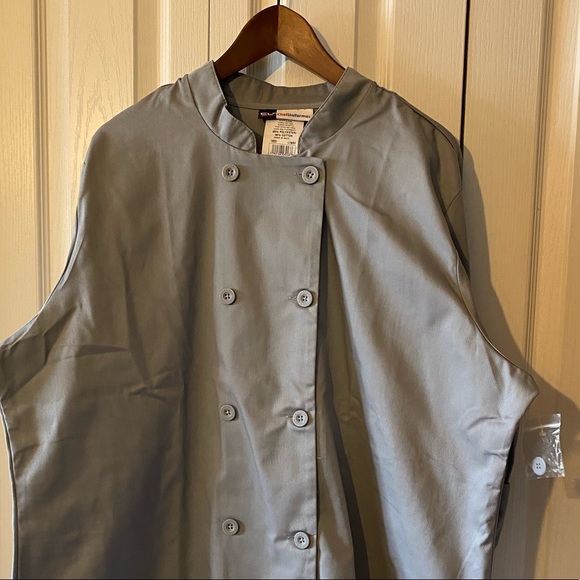 🧑🏽‍🍳Calling All Cooks! Ladies 2X NWOT Grey 3/4 Sleeve Chef Jacket - Picture 8 of 8